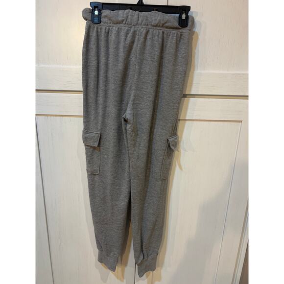No Boundaries Women’s Cargo Sweatpants Size S (3-5) Gray Ankle Cuff Joggers - Picture 3 of 5